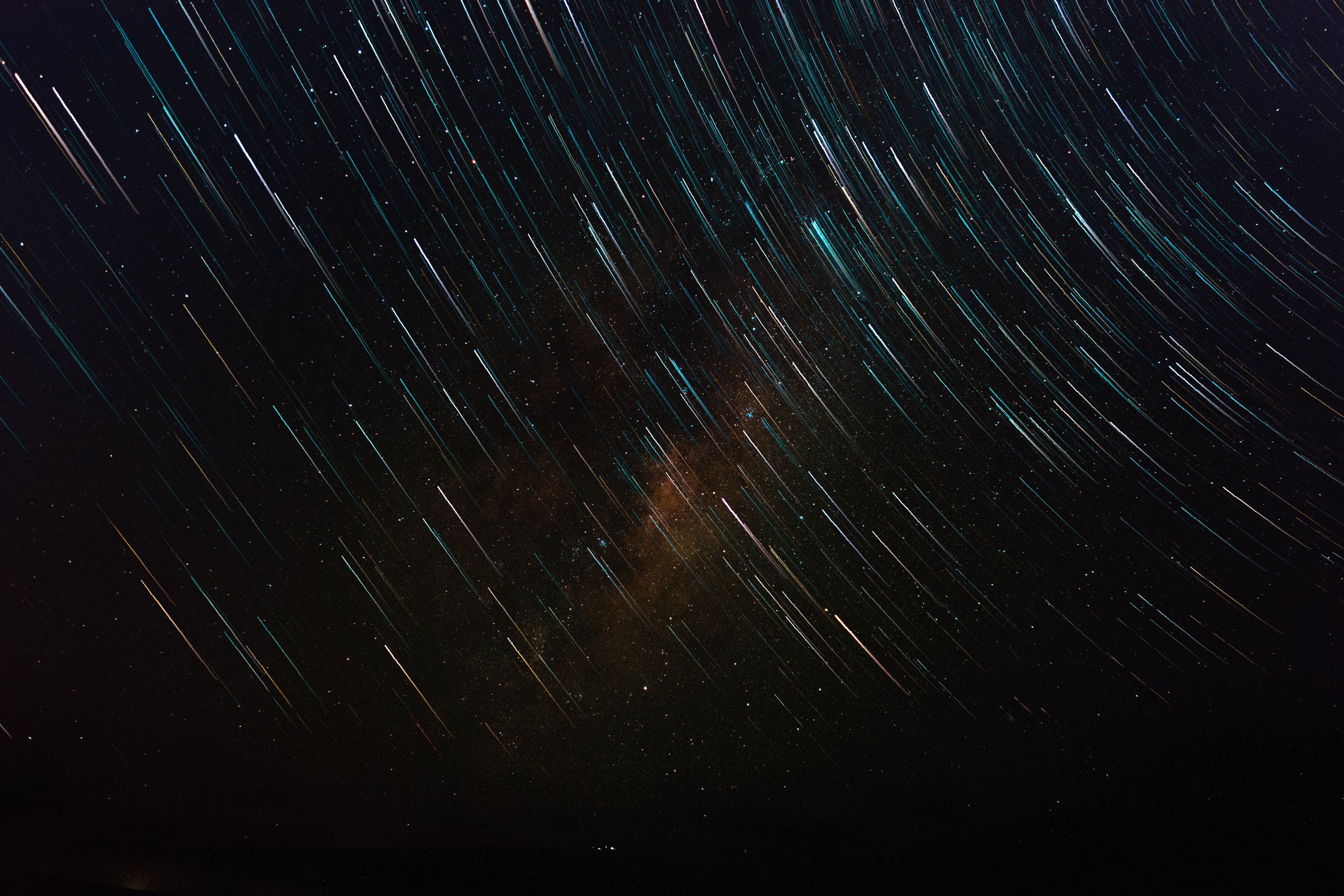 time lapse photo of stars